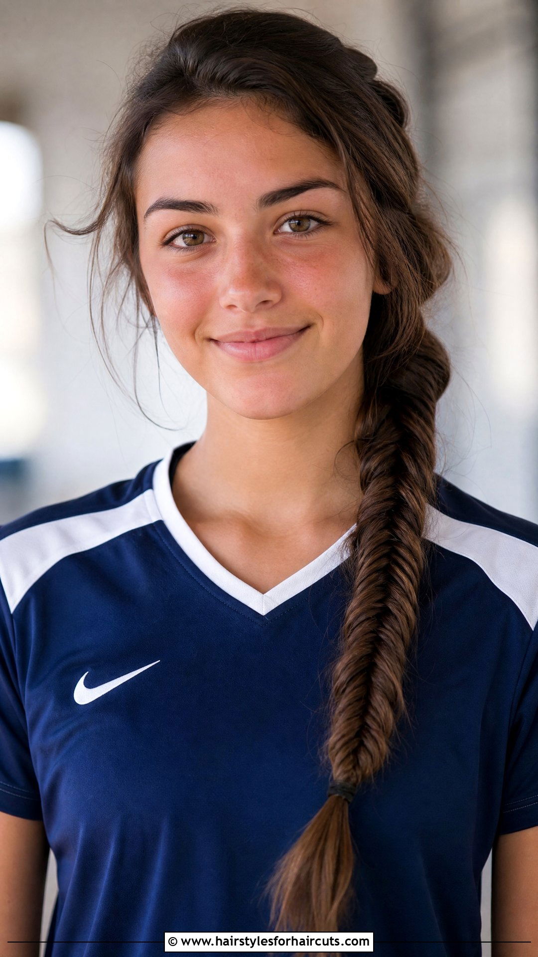 Fishtail Braid Side Ponytail - 25 hairstyles for cheerleaders - 25 hairstyles for cheerleaders