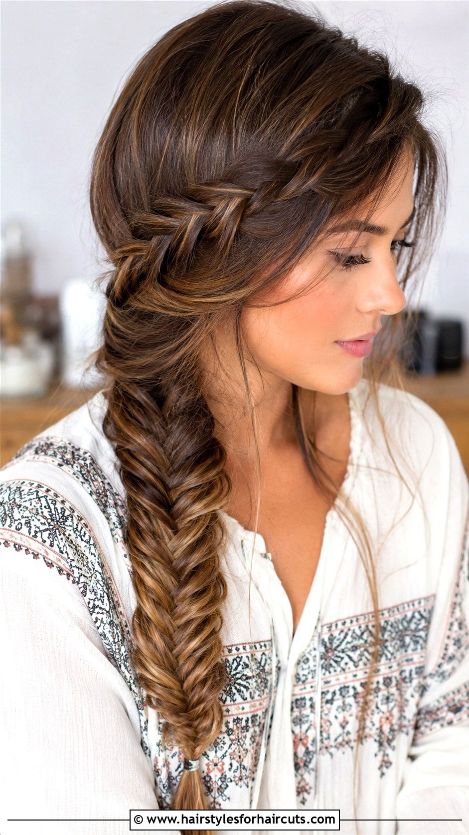 Fishtail Braid Straight Hair - 25 hairstyles straight hair women - 25 hairstyles straight hair women