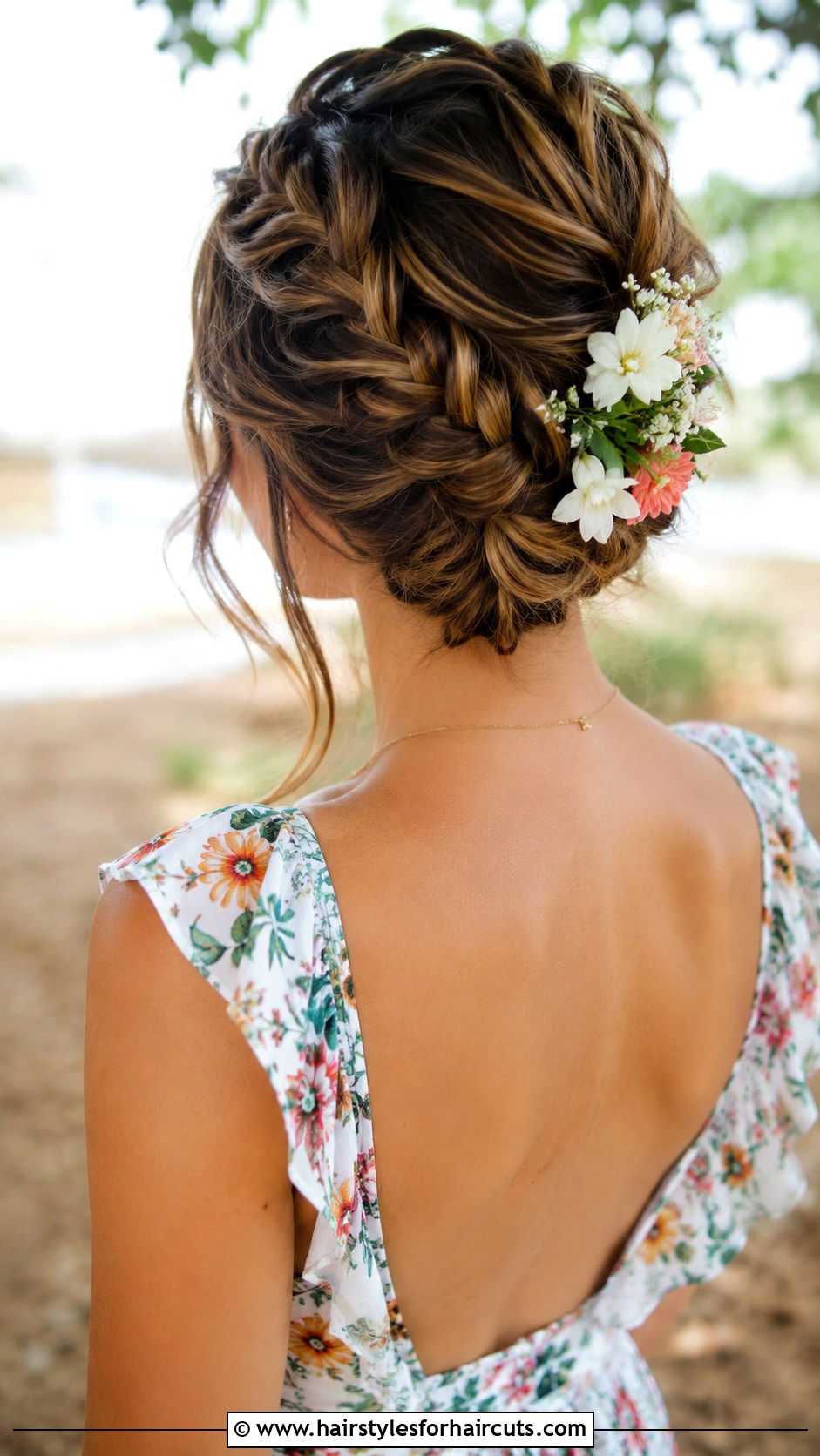 Fishtail Braid Updo - 25 ball hairstyles for medium hair - 25 ball hairstyles for medium hair