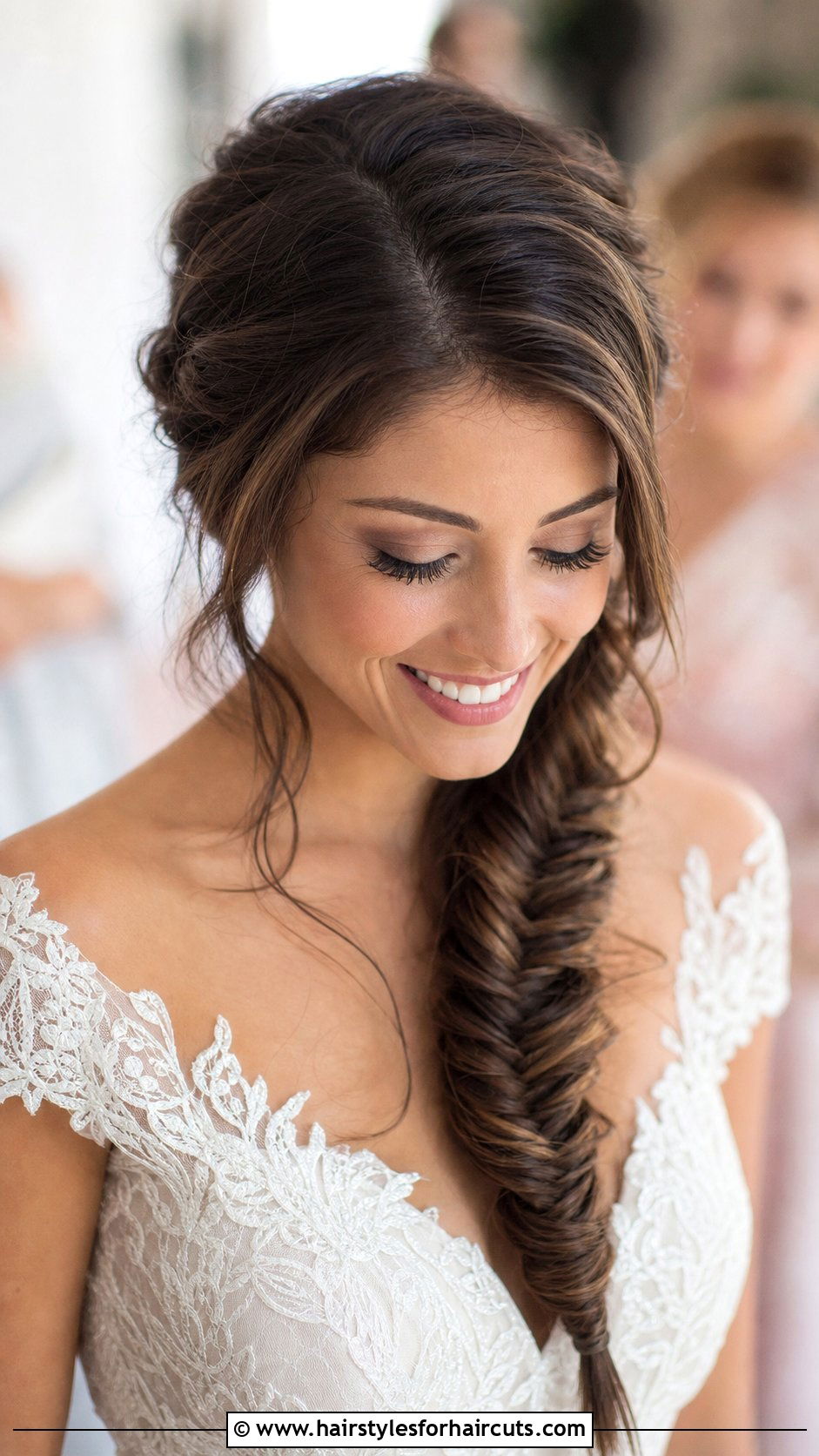 Fishtail Braid Wedding Hairstyle - 25 wedding hairstyles long - 25 wedding hairstyles long