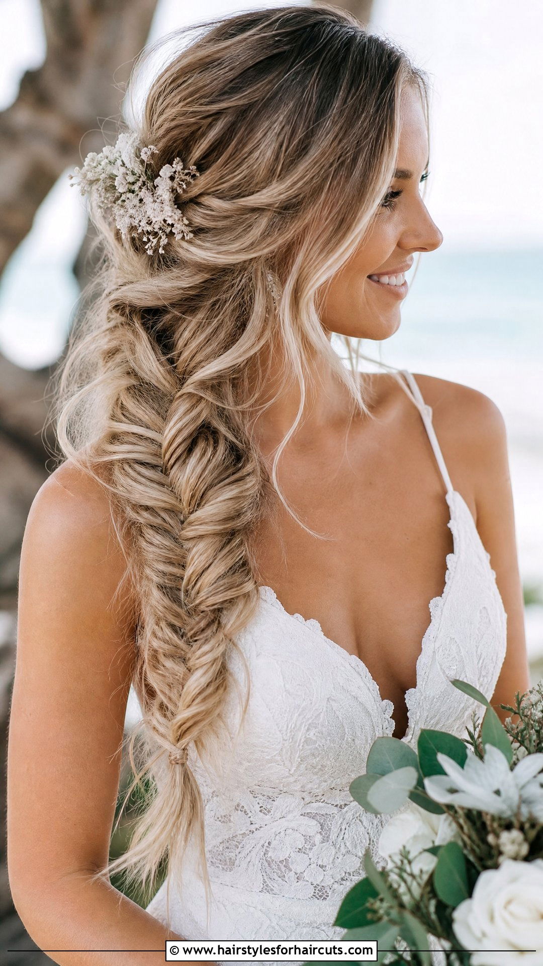 Fishtail Braid Wedding Hairstyle Down - 25 wedding hairstyles down - 25 wedding hairstyles down