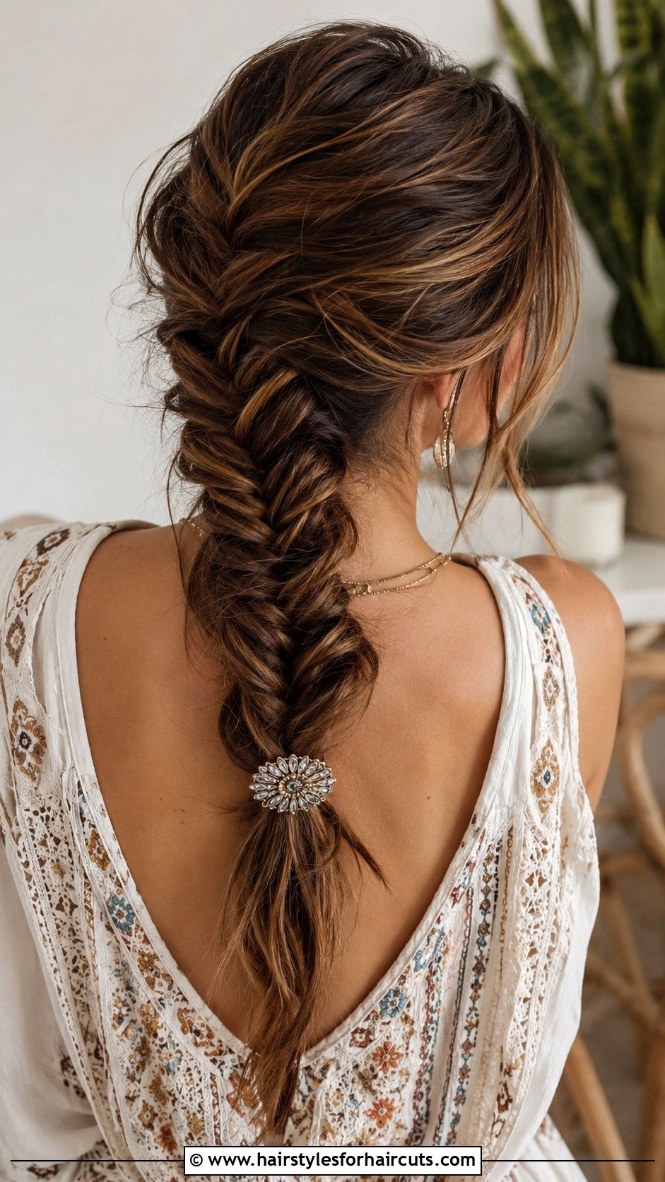 Fishtail Braid With Clip Accent - 25 haircuts clips - 25 haircuts clips