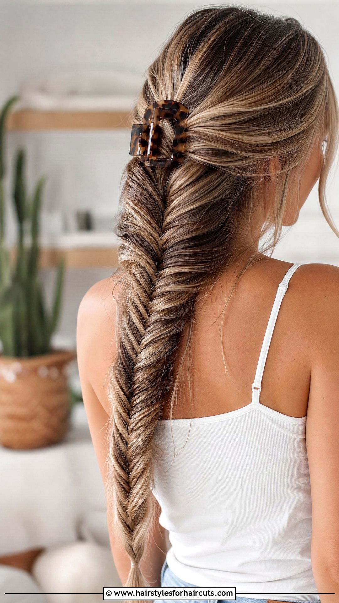 Fishtail Braid With Clip In Hair - 25 softball hairstyles with fake hair - 25 softball hairstyles with fake hair