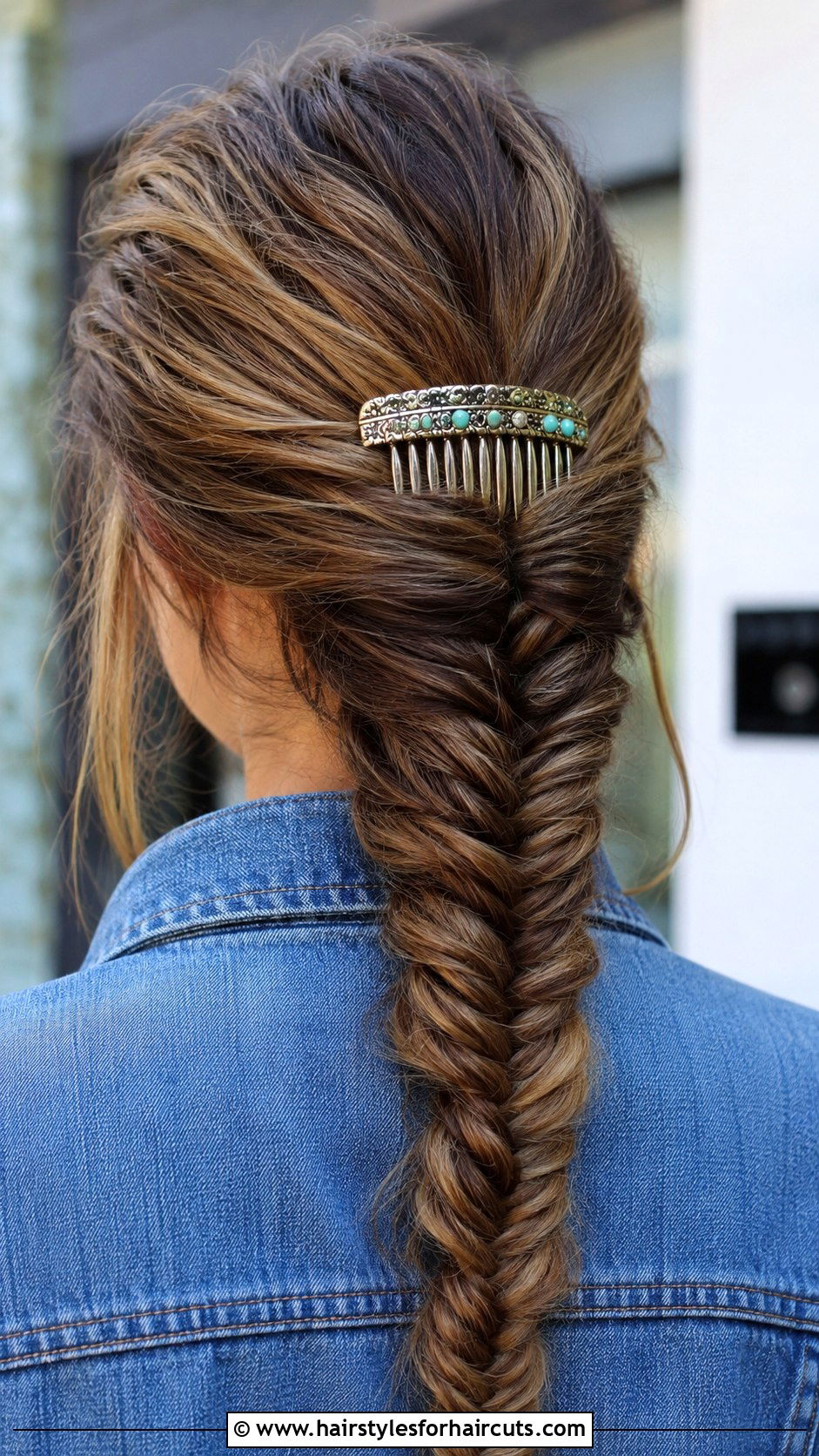 Fishtail Braid With Comb - 25 comb in hairstyles - 25 comb in hairstyles