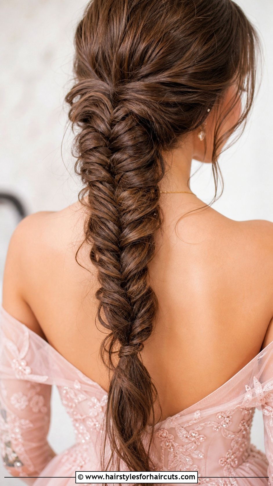 Fishtail Braid With Loose Ends - 25 long hair mexican quinceanera hairstyles - 25 long hair mexican quinceanera hairstyles