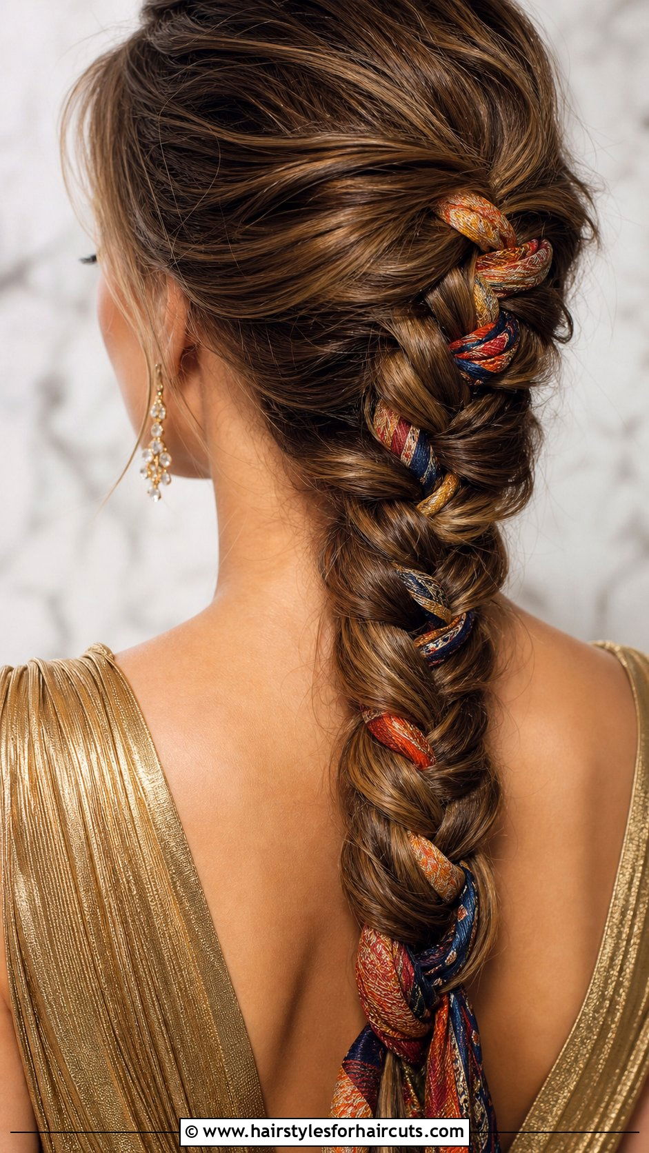 Fishtail Braid With Scarf - 25 hairstyles with scarves - 25 hairstyles with scarves