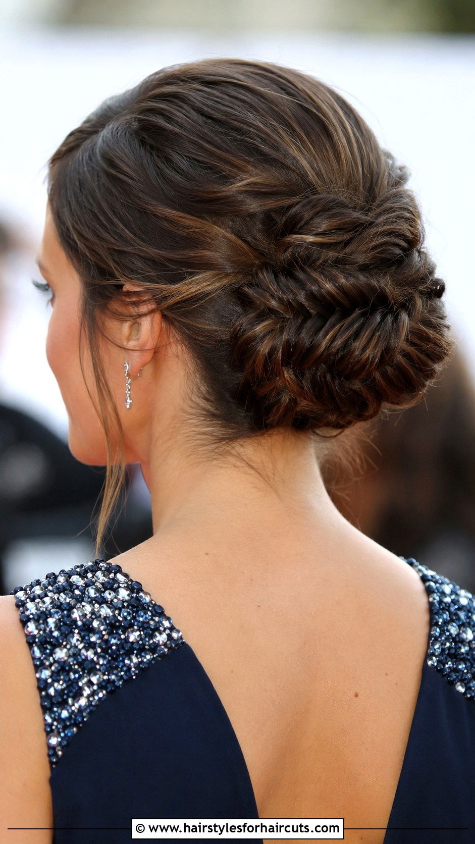 Fishtail Braided Chignon - 25 chignon hairstyles for medium length hair - 25 chignon hairstyles for medium length hair