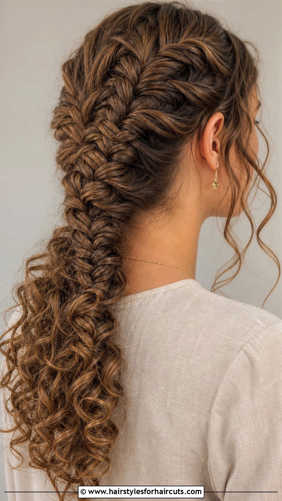 Fishtail Curly Hair Ponytail - 25 curly hair ponytail hairstyles - 25 curly hair ponytail hairstyles