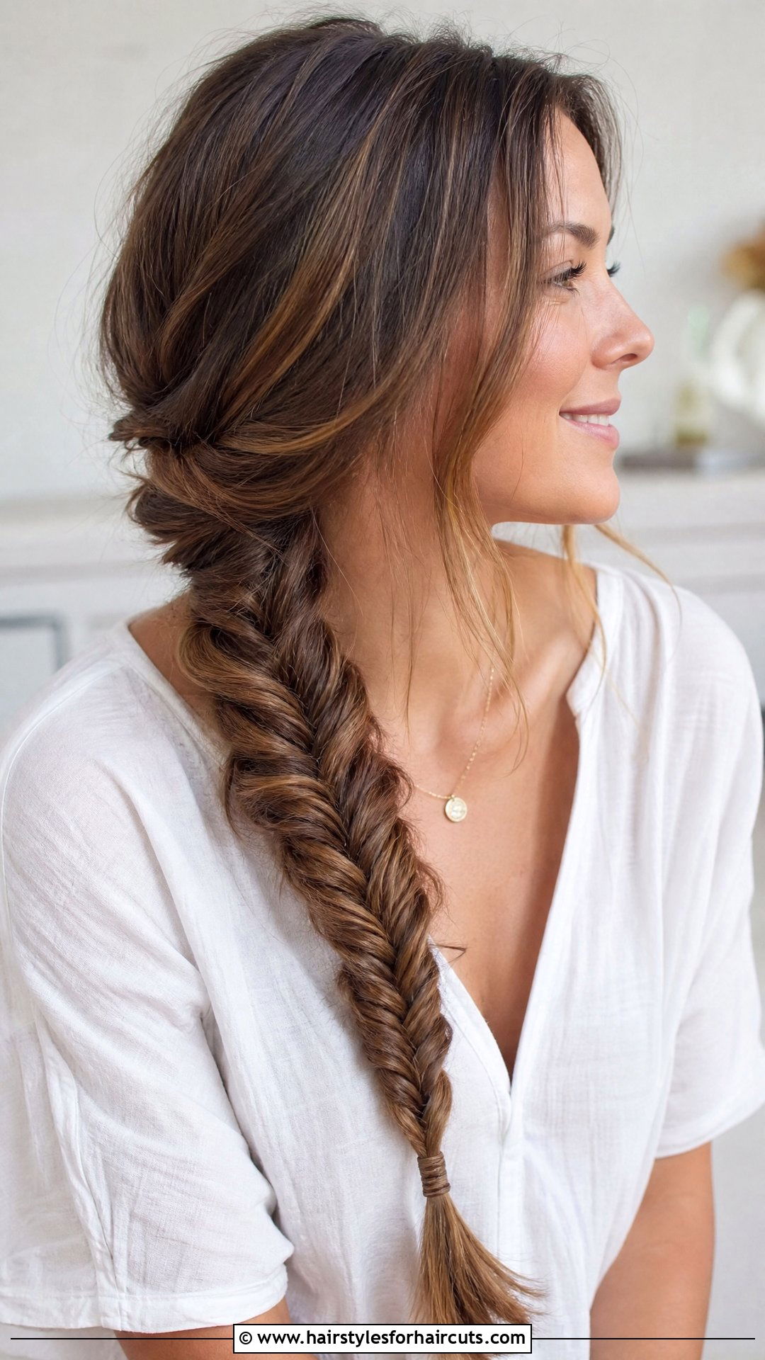 Fishtail Side Braid - 25 side braid long hair trendy braided hairstyles - 25 side braid long hair trendy braided hairstyles