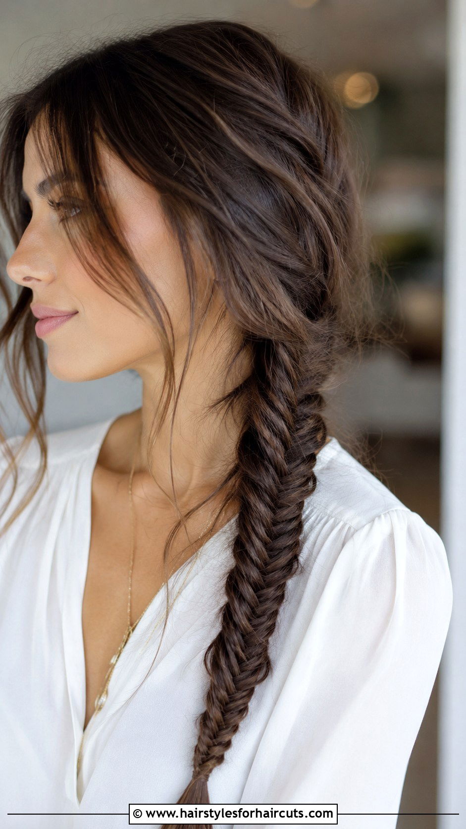 Fishtail Side Braid - 25 side braid hairstyles for long hair - 25 side braid hairstyles for long hair