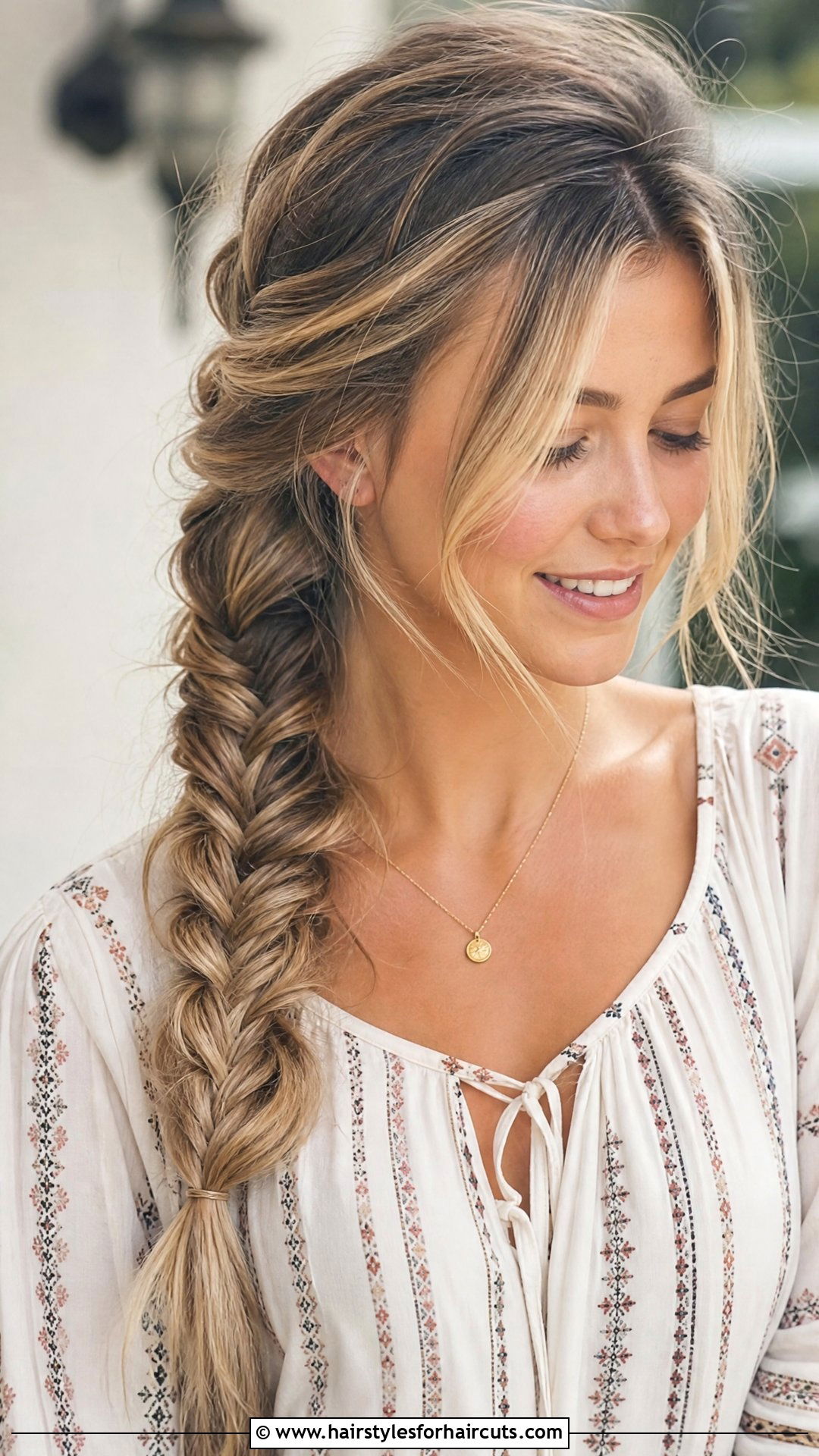 Fishtail Side Braid - 25 summer hairstyles for girls - 25 summer hairstyles for girls