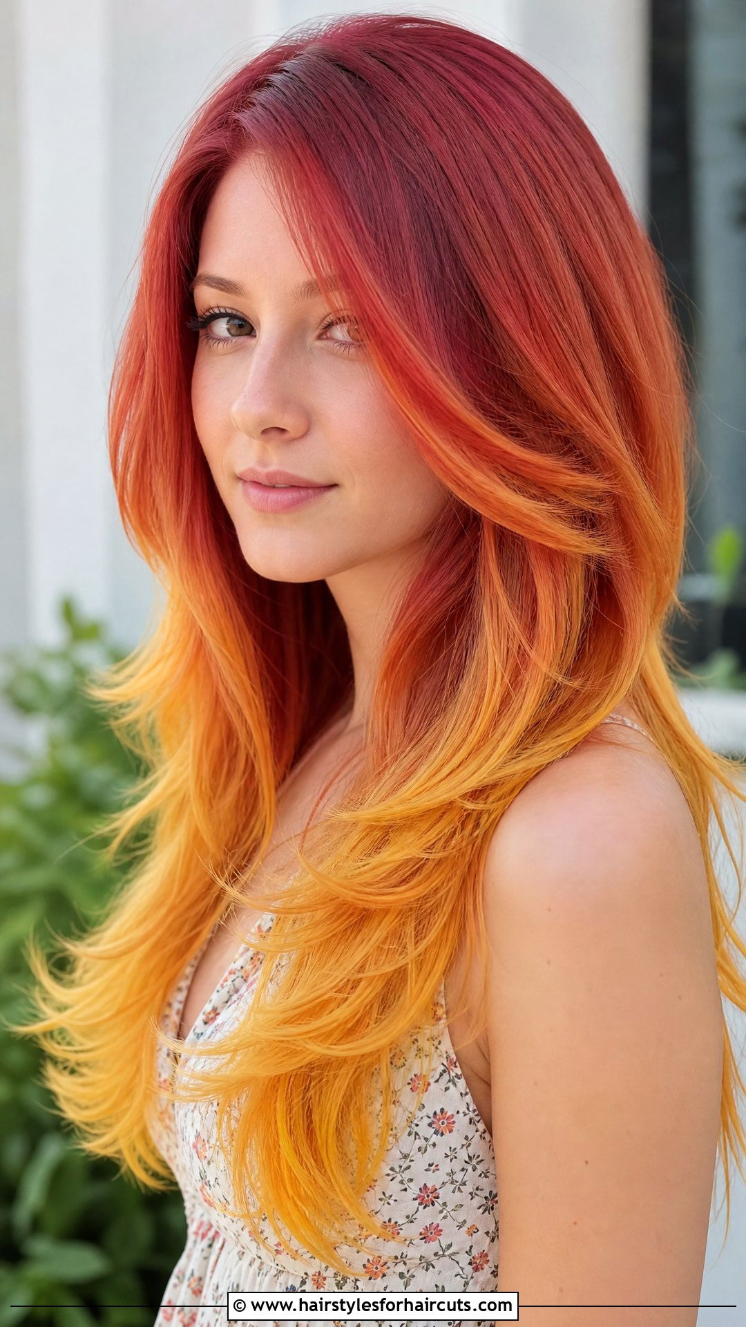 Flame Colored Layered Haircut - 25 fire haircuts - 25 fire haircuts