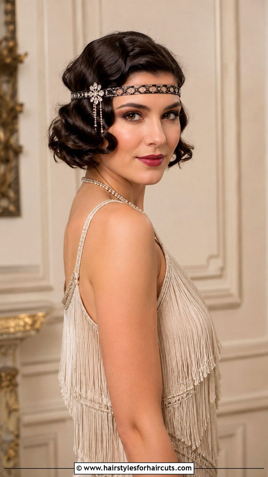 Flapper Bob With Headband - 25 1920s hairstyles for black hair - 25 1920s hairstyles for black hair
