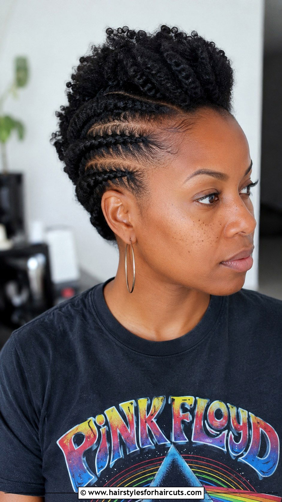 Flat Twist Mohawk - 25 easy protective hairstyles for short natural hair - 25 easy protective hairstyles for short natural hair