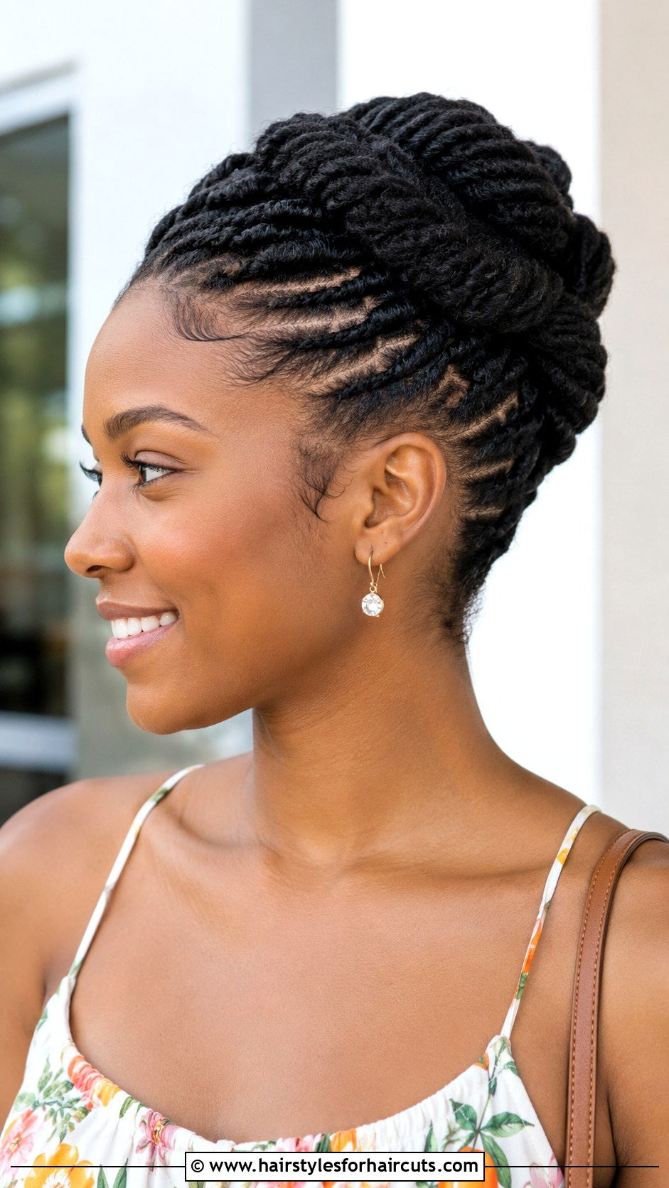 Flat Twist Updo - 25 easy protective hairstyles for short natural hair - 25 easy protective hairstyles for short natural hair