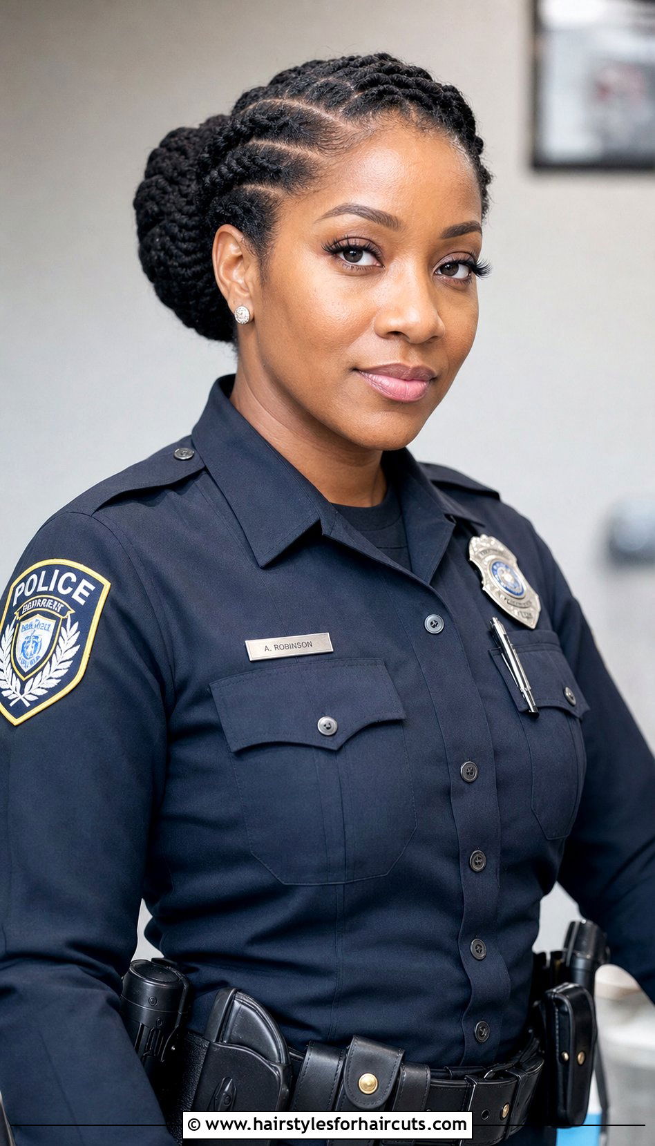 Flat Twist Updo - 25 police woman hairstyles - 25 police woman hairstyles