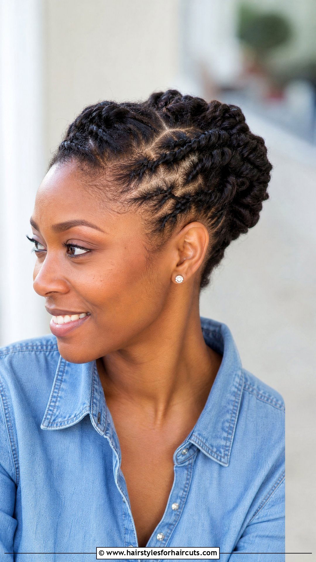 Flat Twist Updo - 25 updo hairstyles for short black hair - 25 updo hairstyles for short black hair