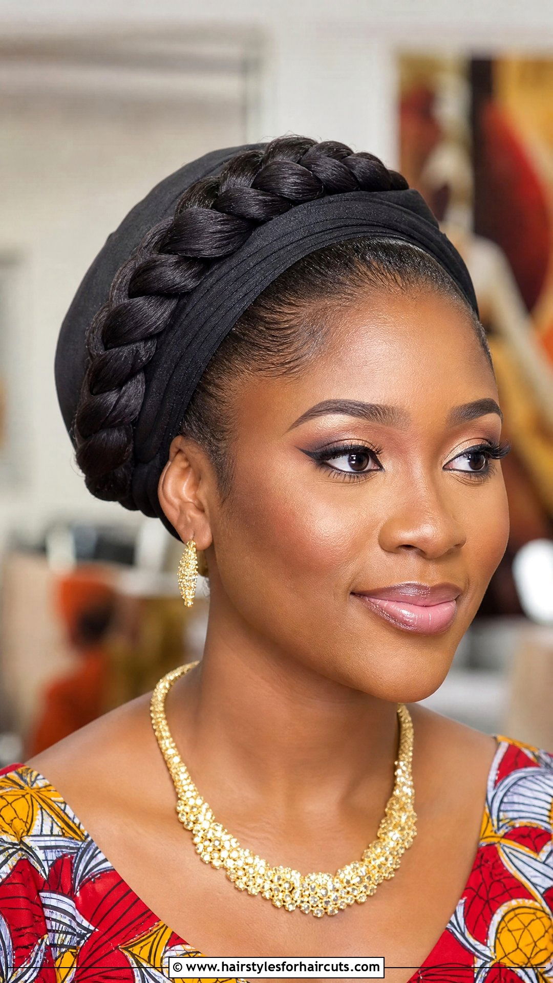 Flat Wrap With Braided Crown - 25 flat wrap hairstyles for black hair - 25 flat wrap hairstyles for black hair