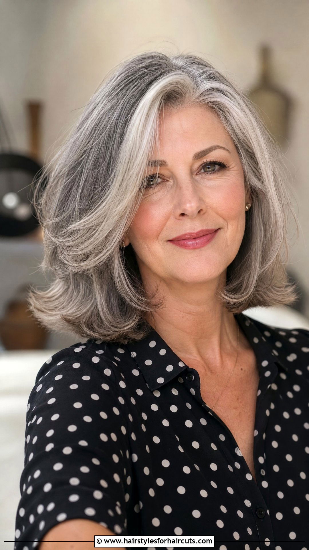 Flipped Out Lob For Gray Hair - 25 medium haircuts for gray hair - 25 medium haircuts for gray hair