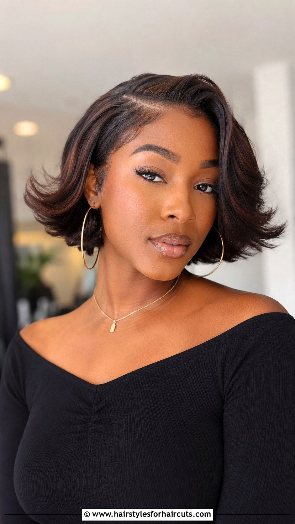 Flipped Out Short Bob - 25 y2k hairstyles for short hair black girl - 25 y2k hairstyles for short hair black girl