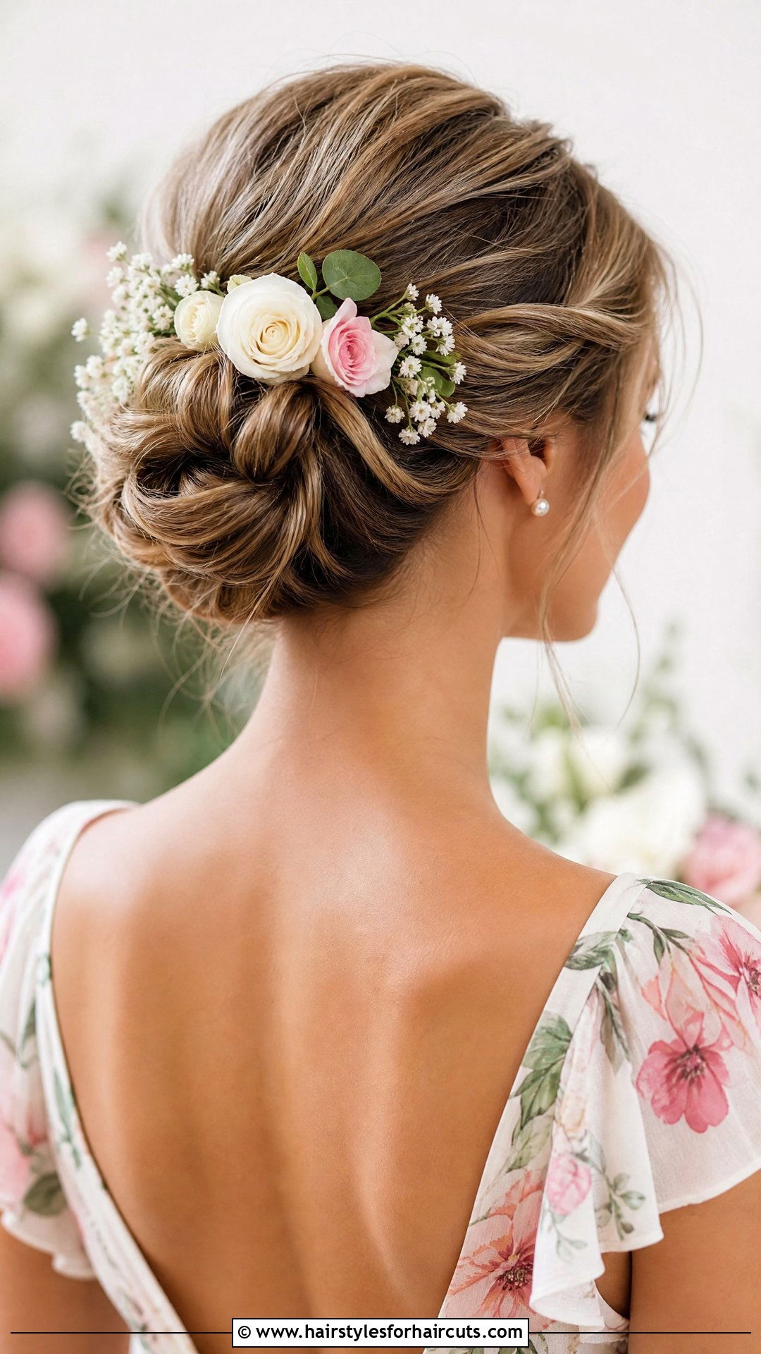 Floral Accent Updo Wedding Hairstyle - 25 weding hairstyles - 25 weding hairstyles