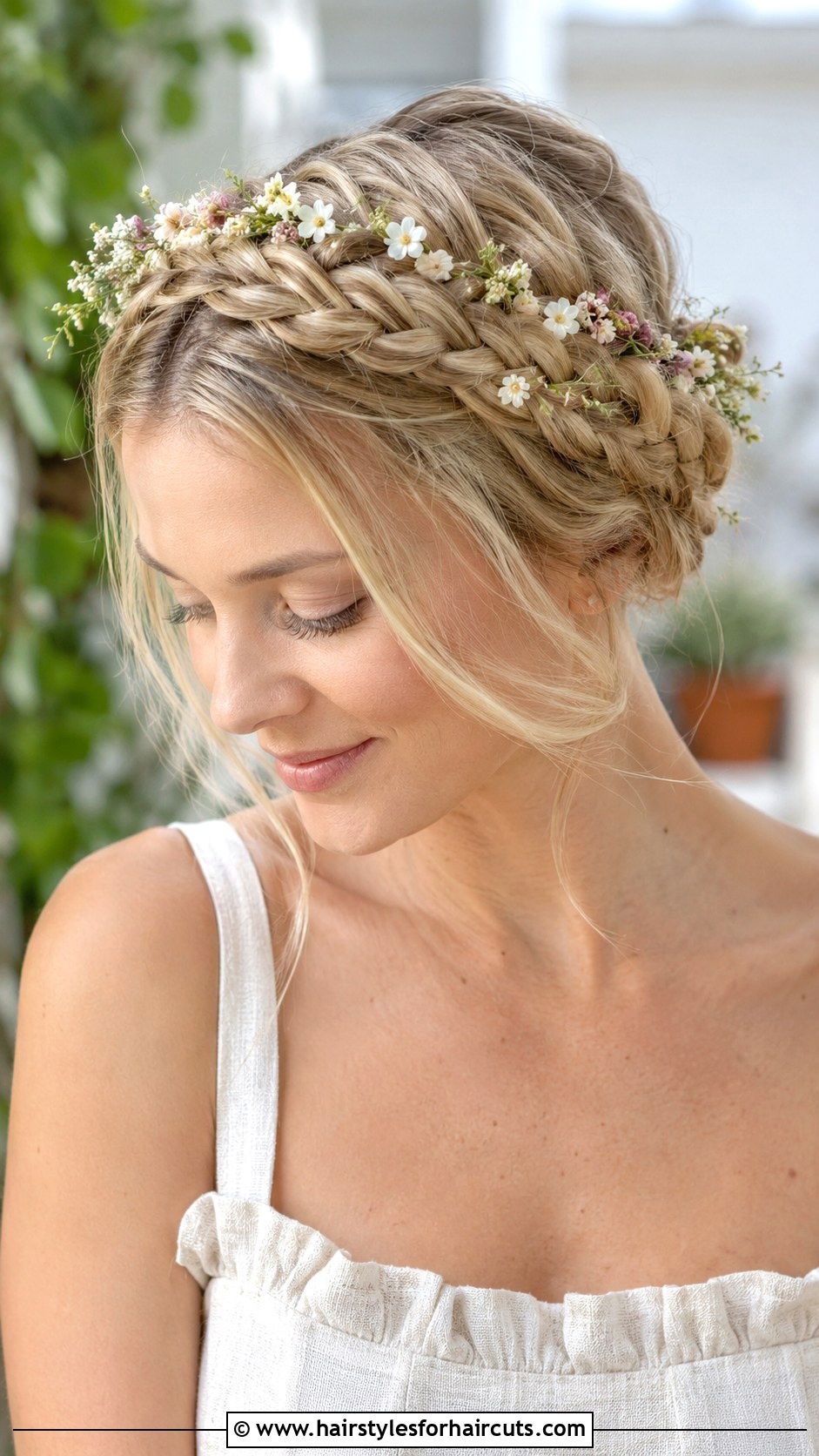 Flower Crown Braid - 25 diy hairstyles - 25 diy hairstyles