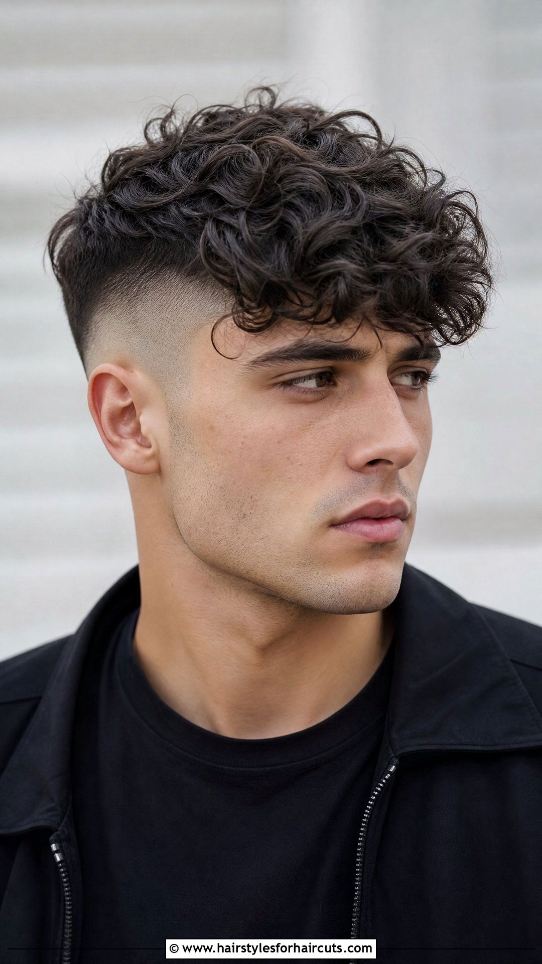 Fluffy Edgar With Curly Bangs And Shaved Sides - 25 fluffy edgar haircuts curly hair - 25 fluffy edgar haircuts curly hair