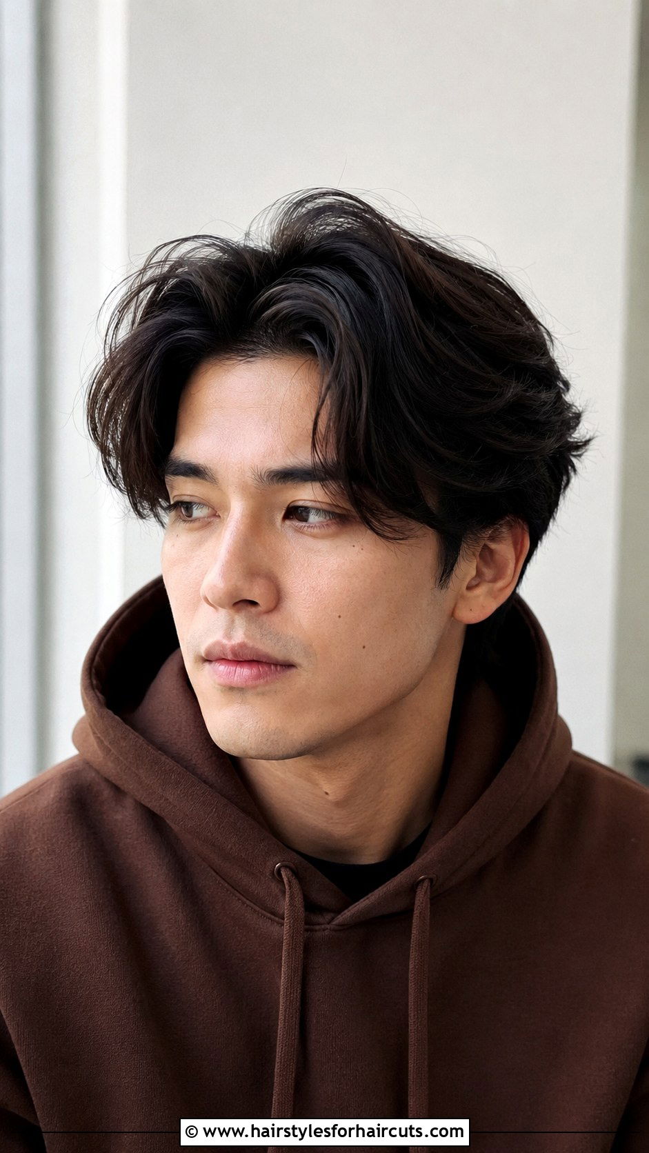 Fluffy Middle Part - 25 asian haircuts - 25 asian haircuts