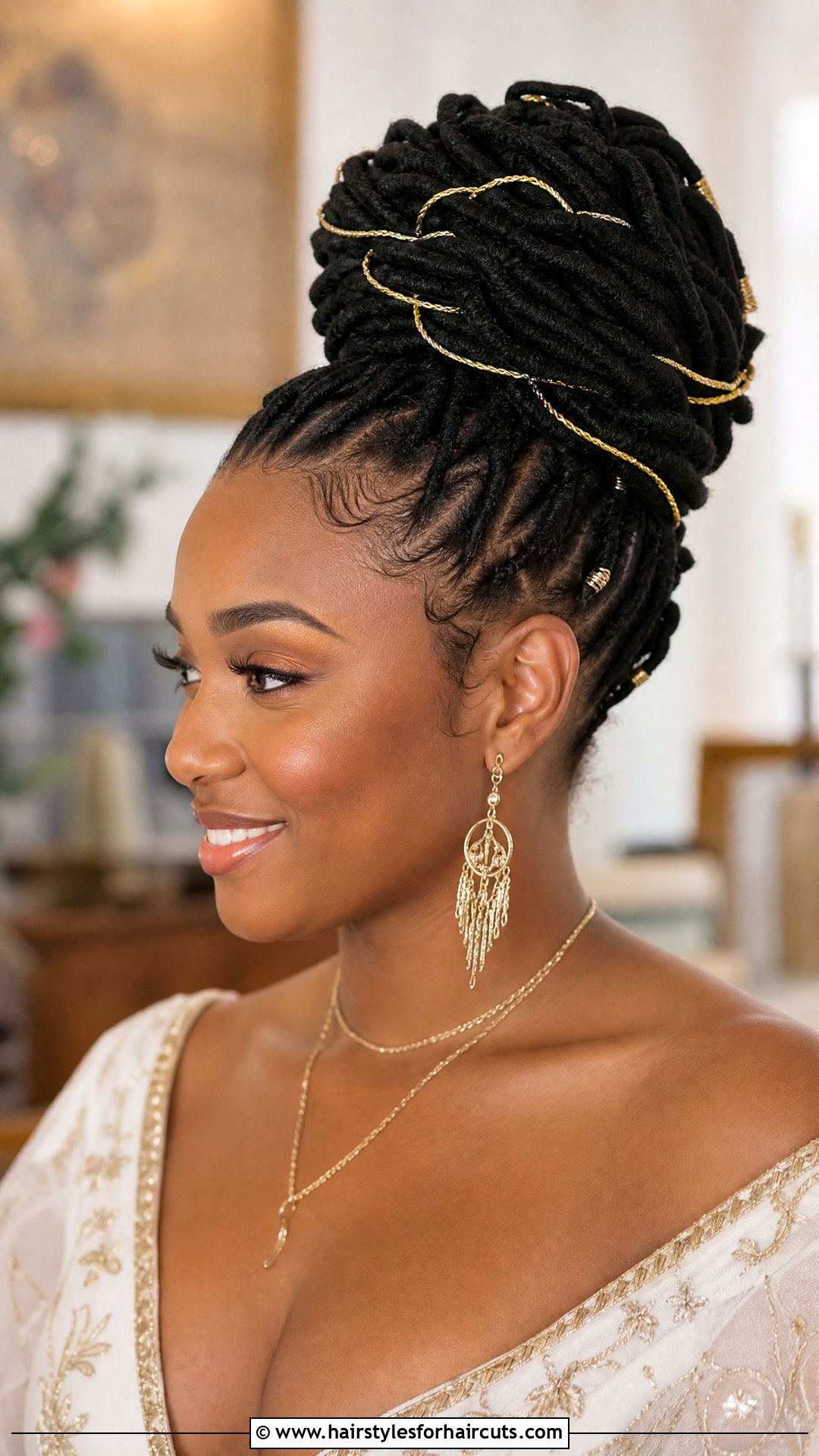 Formal Faux Locs Updo - 25 formal hairstyles for natural hair - 25 formal hairstyles for natural hair