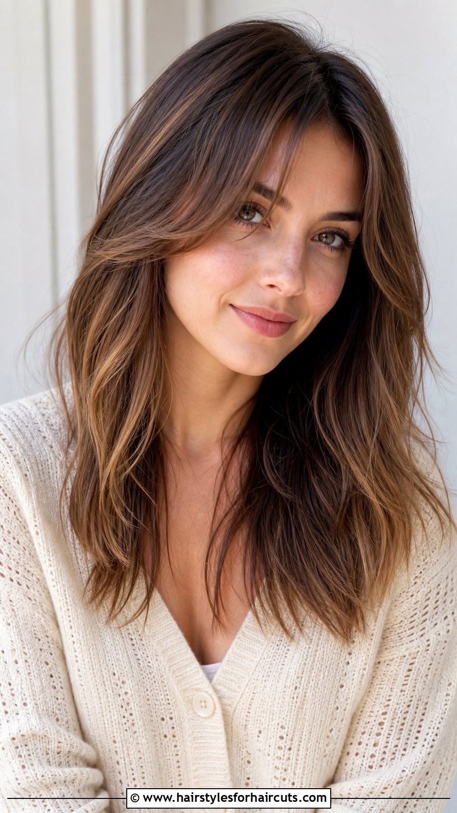 Forward Swept Curtain Bangs - 25 hair brushed forward hairstyles - 25 hair brushed forward hairstyles