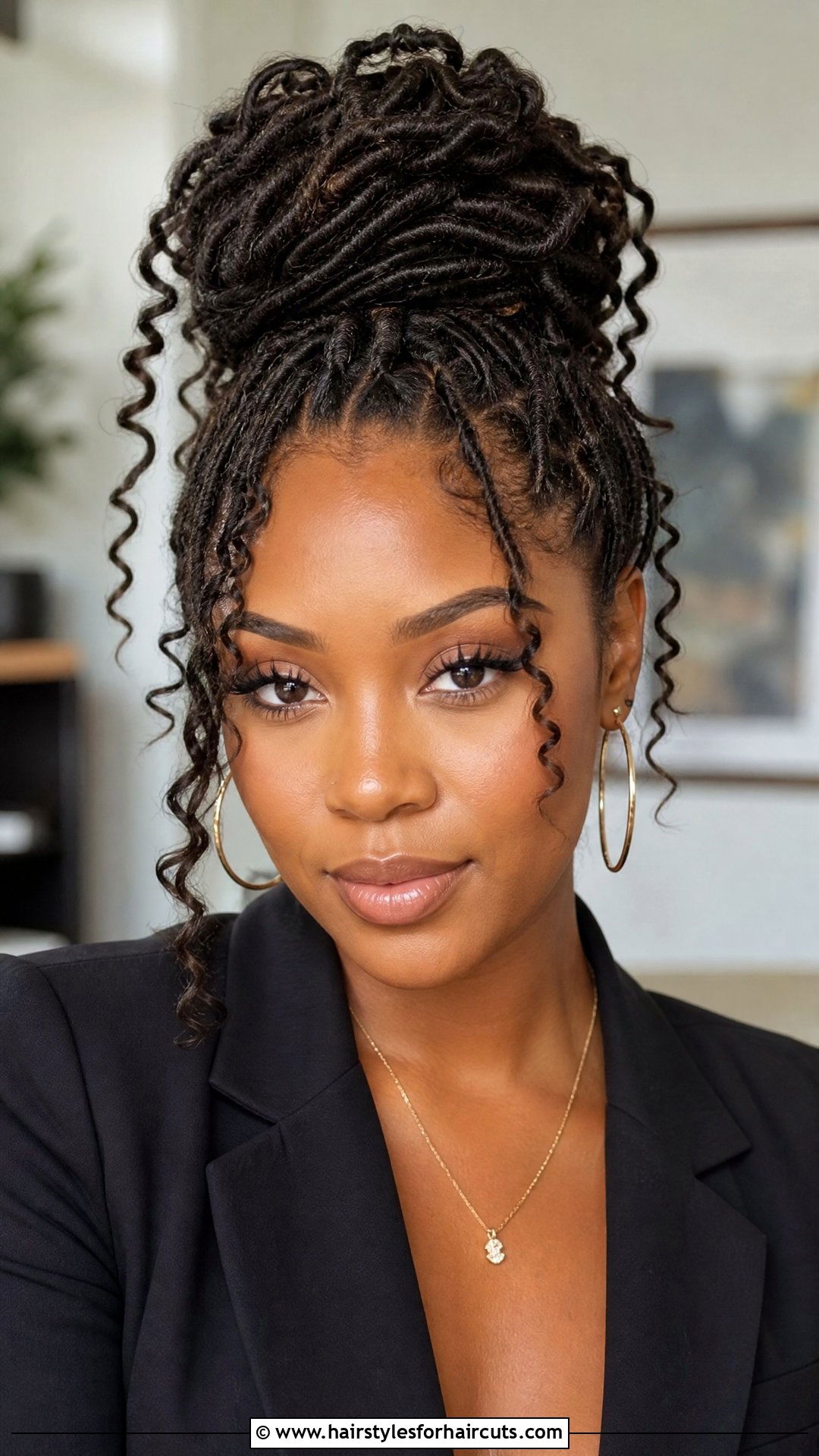 Fox Locs High Bun - 25 fox locks hairstyles - 25 fox locks hairstyles