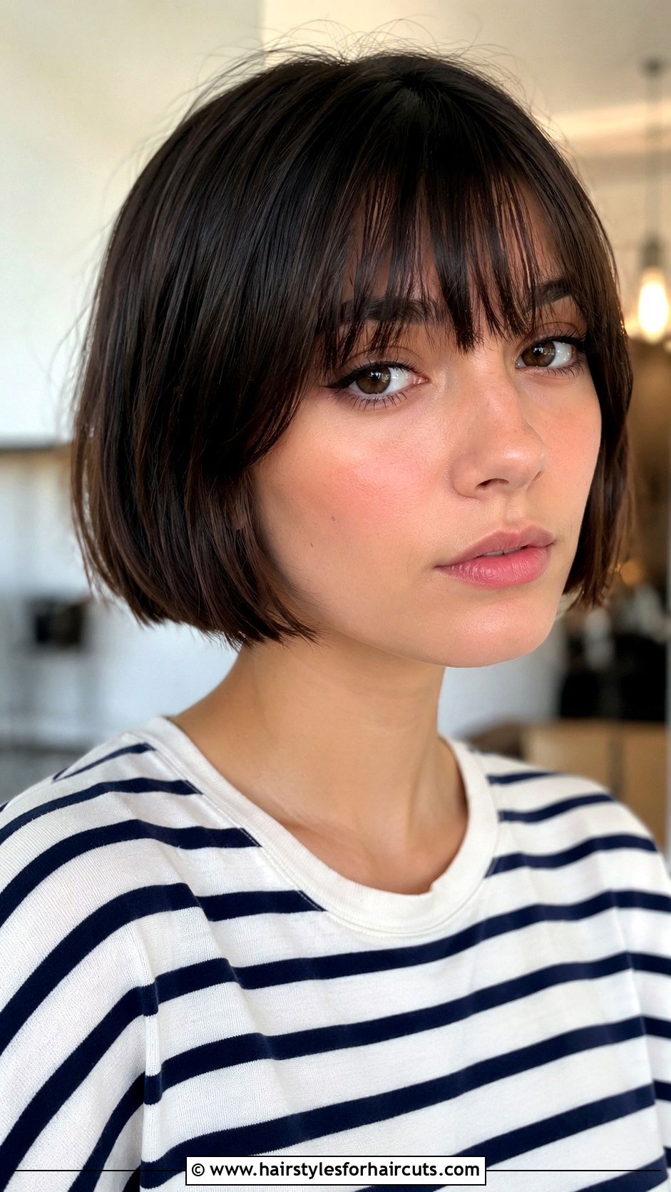 French Bob With Bangs - 25 haircuts license - 25 haircuts license