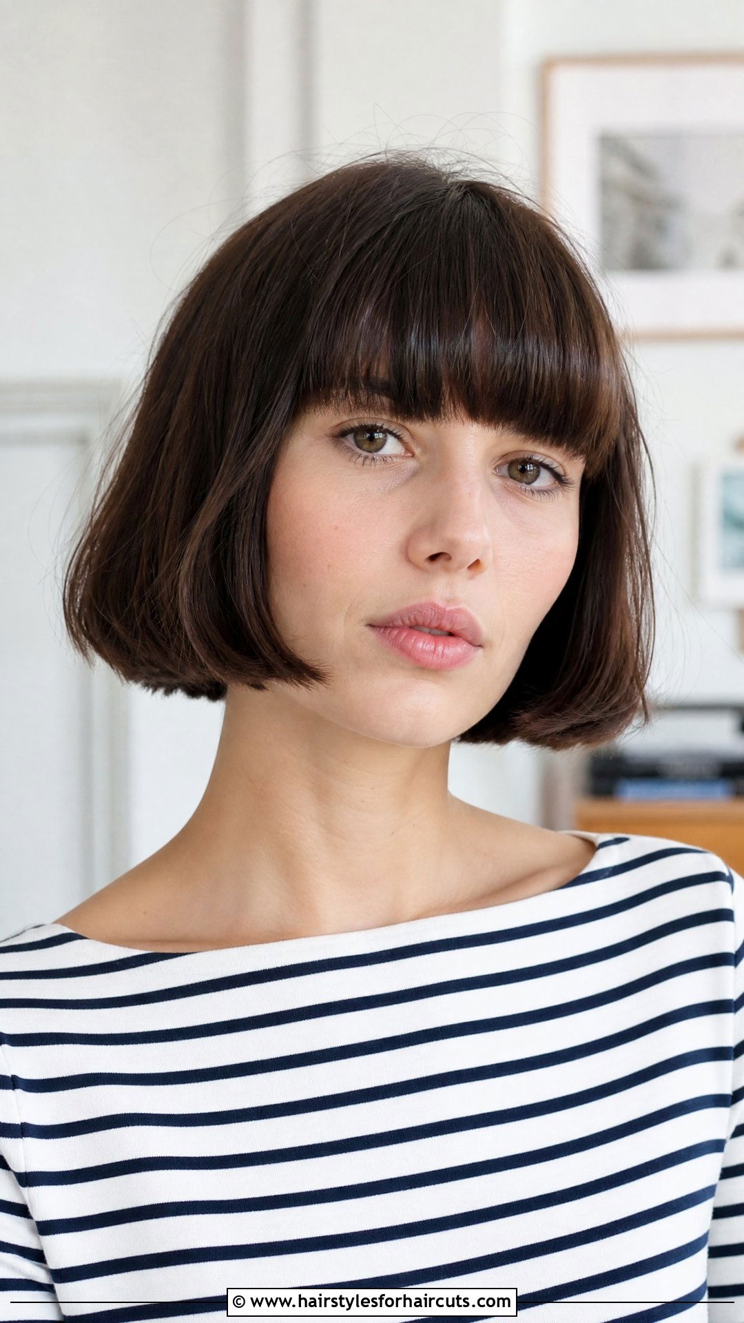 French Bob With Bangs - 25 transition hairstyles for growing out short hair - 25 transition hairstyles for growing out short hair