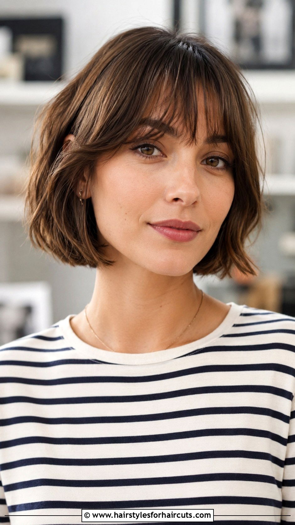 French Bob With Curtain Bangs - 25 cute hairstyles thin hair - 25 cute hairstyles thin hair