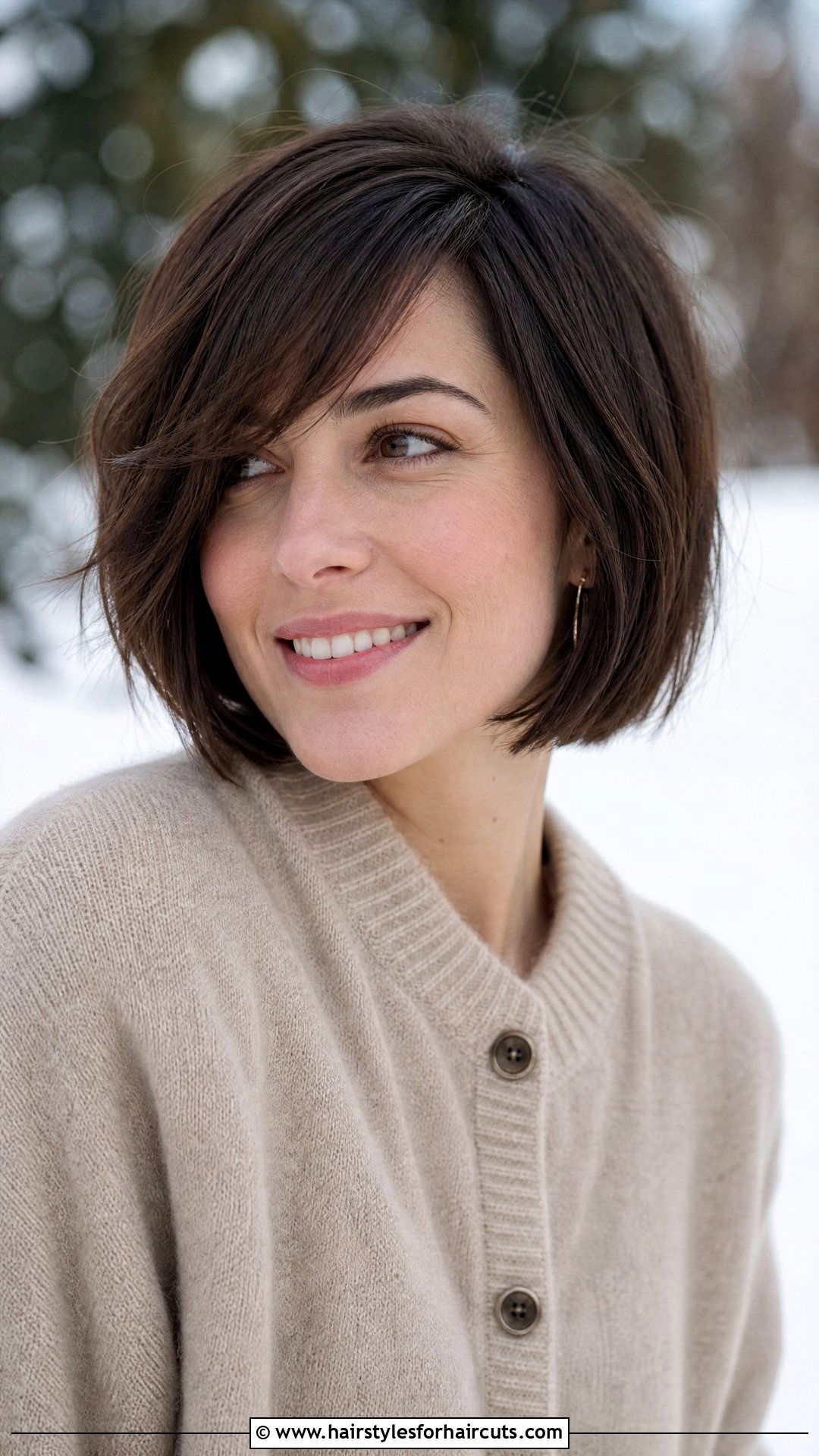 French Bob With Side Swept Bangs - 25 french bob haircuts - 25 french bob haircuts