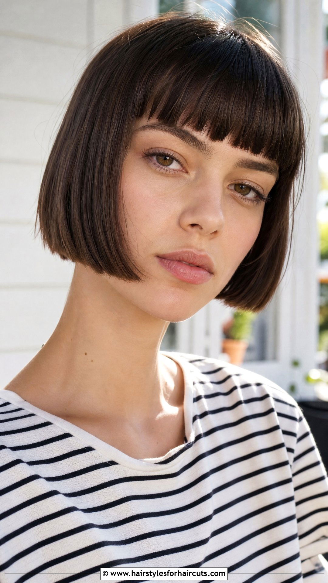 French Bob With Straight Across Bangs - 25 fine hair short bob haircuts with bangs - 25 fine hair short bob haircuts with bangs