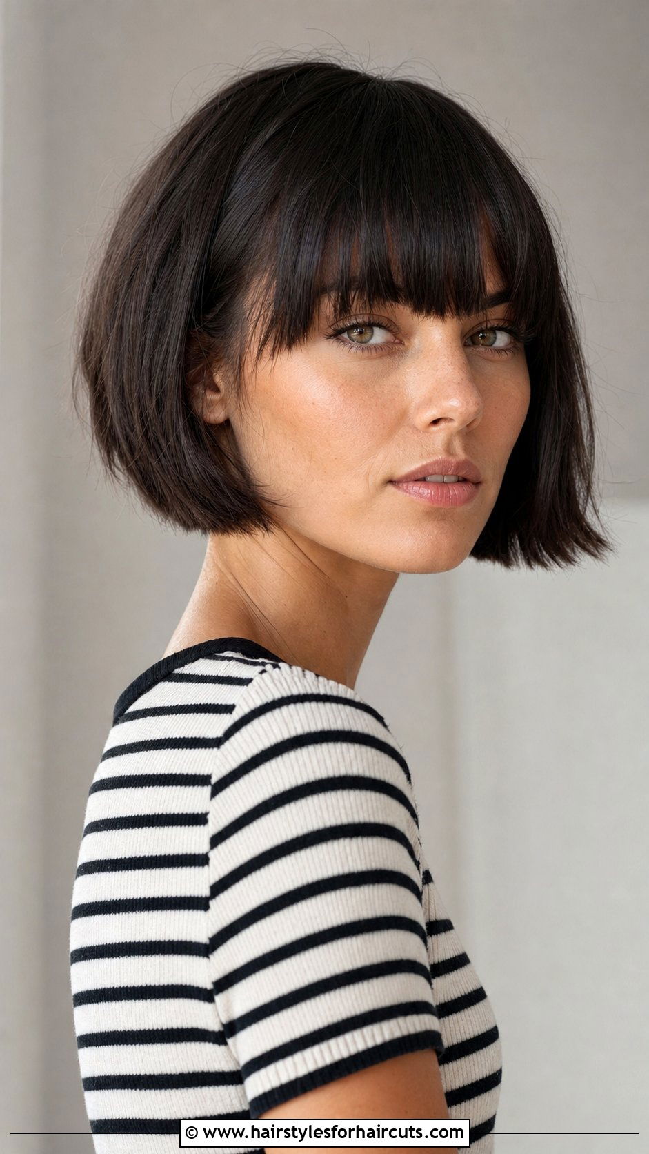 French Bob With Straight Across Bangs - 25 bob haircuts with bangs for thin hair - 25 bob haircuts with bangs for thin hair
