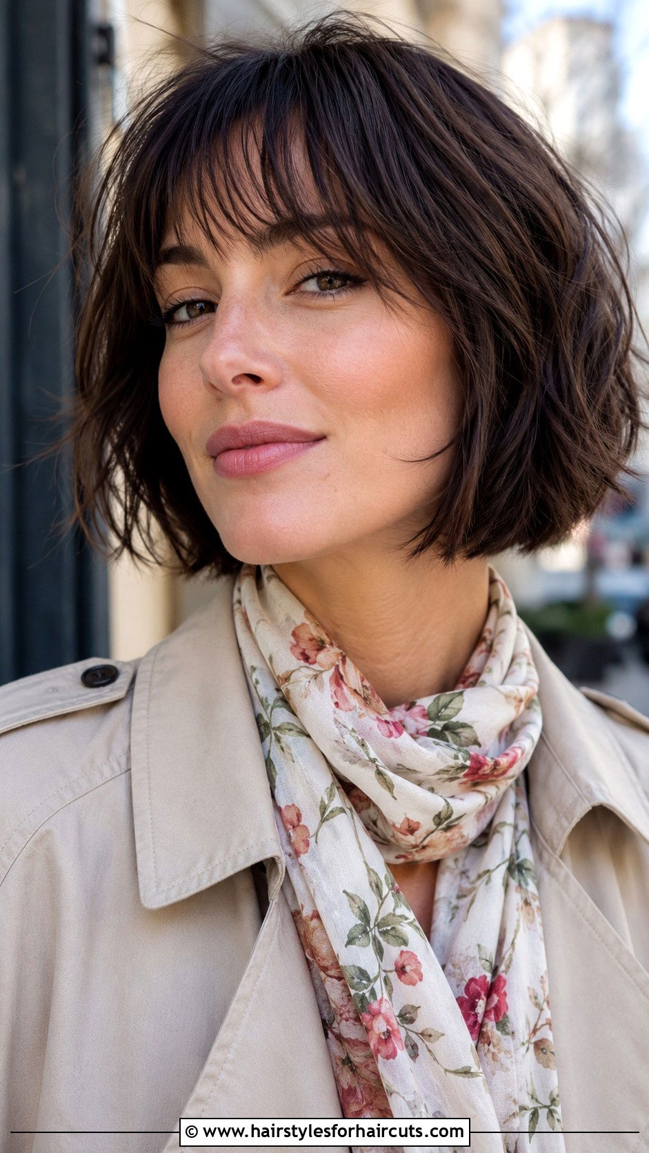 French Bob With Wispy Bangs - 25 haircuts for thin wavy hair - 25 haircuts for thin wavy hair