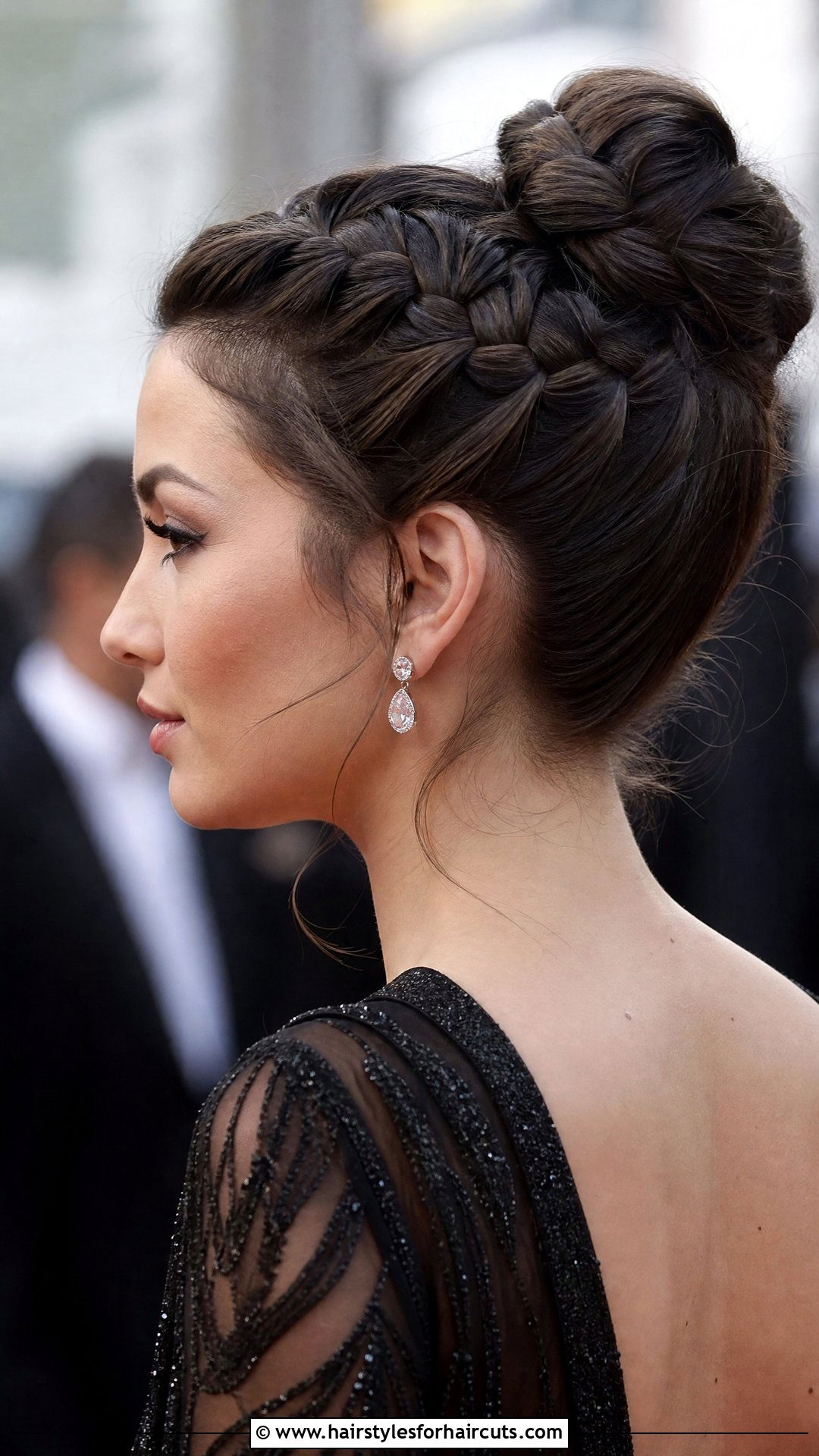 French Braid Bun Updo - 25 french braid hairstyles for long hair - 25 french braid hairstyles for long hair