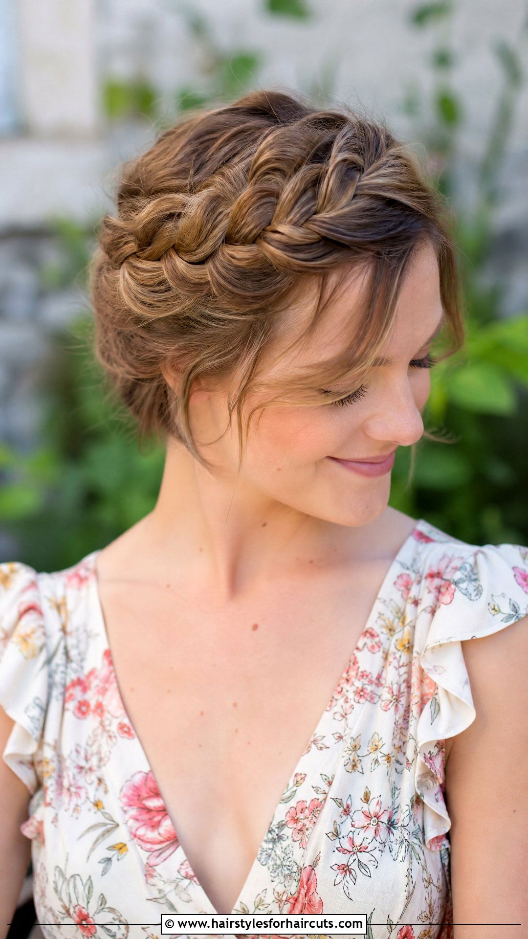 French Braid Crown Short Hair - 25 easy concert hairstyles for short hair - 25 easy concert hairstyles for short hair