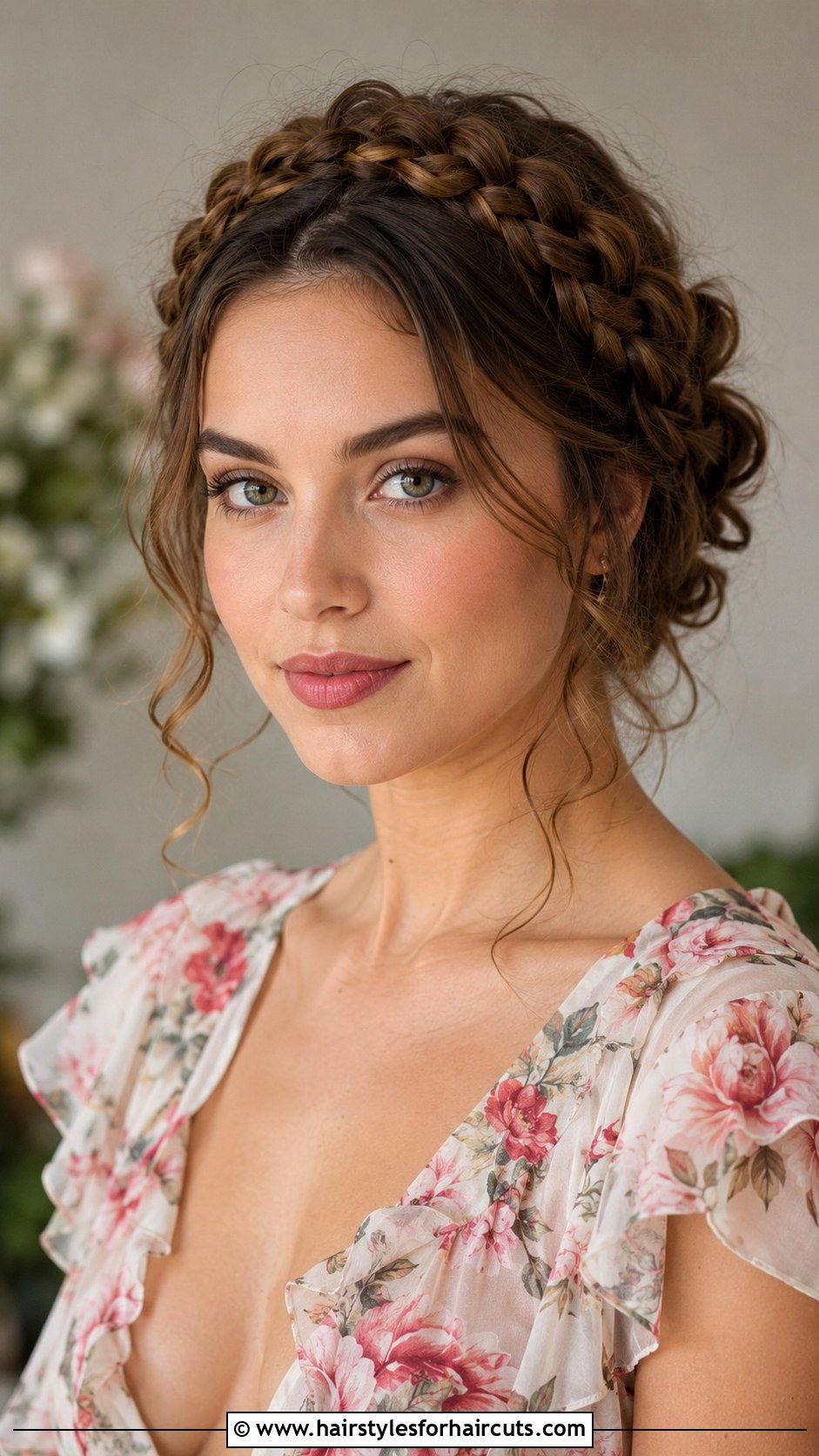 French Braid Curly Crown - 25 cute hairstyles for frizzy curly hair - 25 cute hairstyles for frizzy curly hair