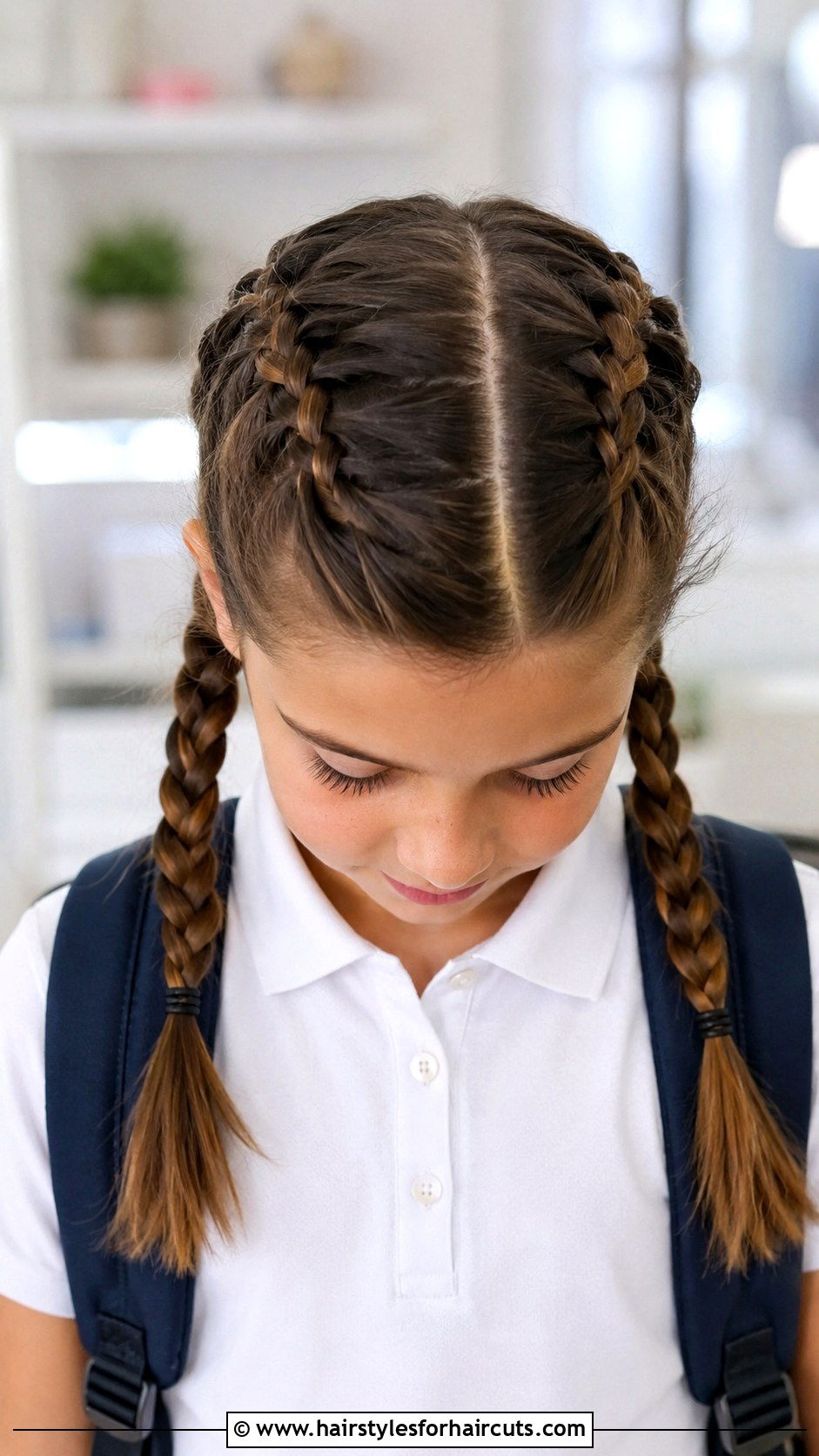 French Braid Pigtails - 25 child hairstyles girl for school - 25 child hairstyles girl for school