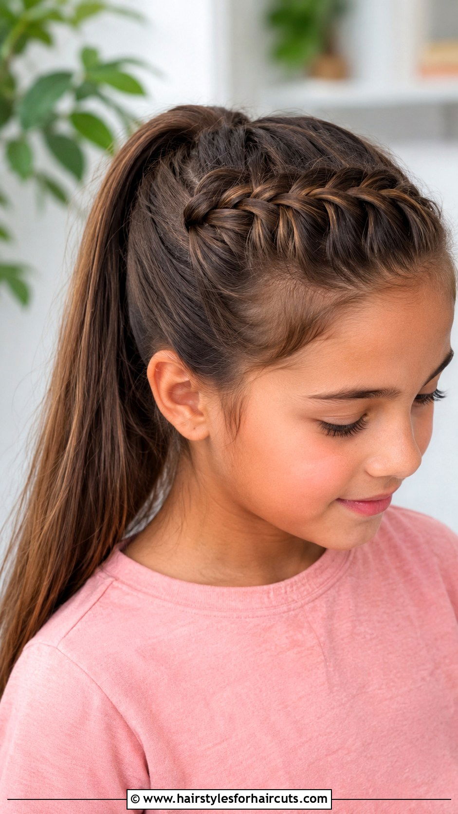 French Braid Ponytail - 25 cute hairstyles for girls medium hair - 25 cute hairstyles for girls medium hair