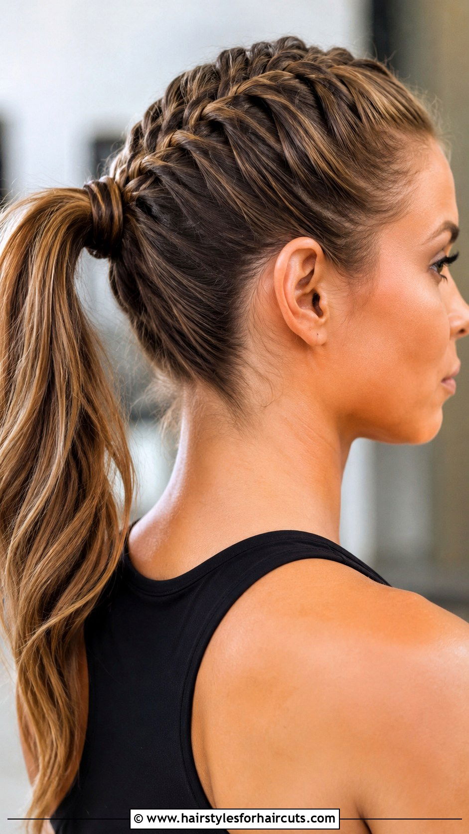 French Braid Ponytail - 25 easy dance hairstyles for long hair - 25 easy dance hairstyles for long hair