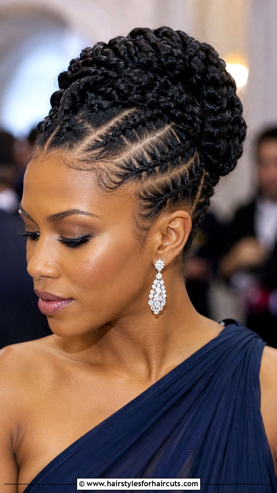 French Braid Updo - 25 black hair french braid hairstyles - 25 black hair french braid hairstyles