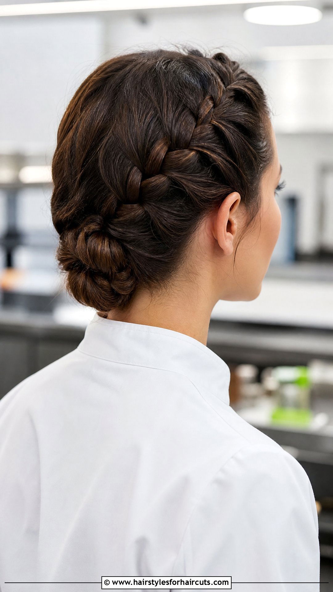 French Braid Updo For Kitchen Staff - 25 food service hairstyles for long hair - 25 food service hairstyles for long hair