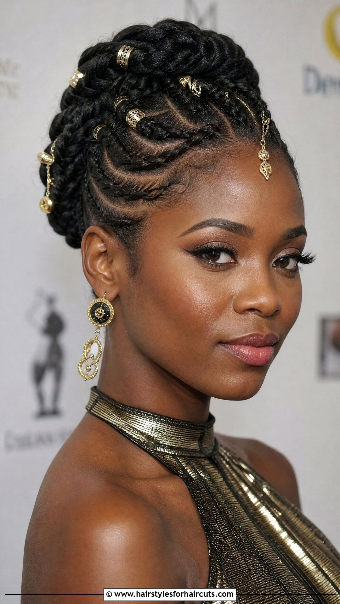 French Braid Updo With Accessories - 25 french braid updo hairstyles for black hair - 25 french braid updo hairstyles for black hair