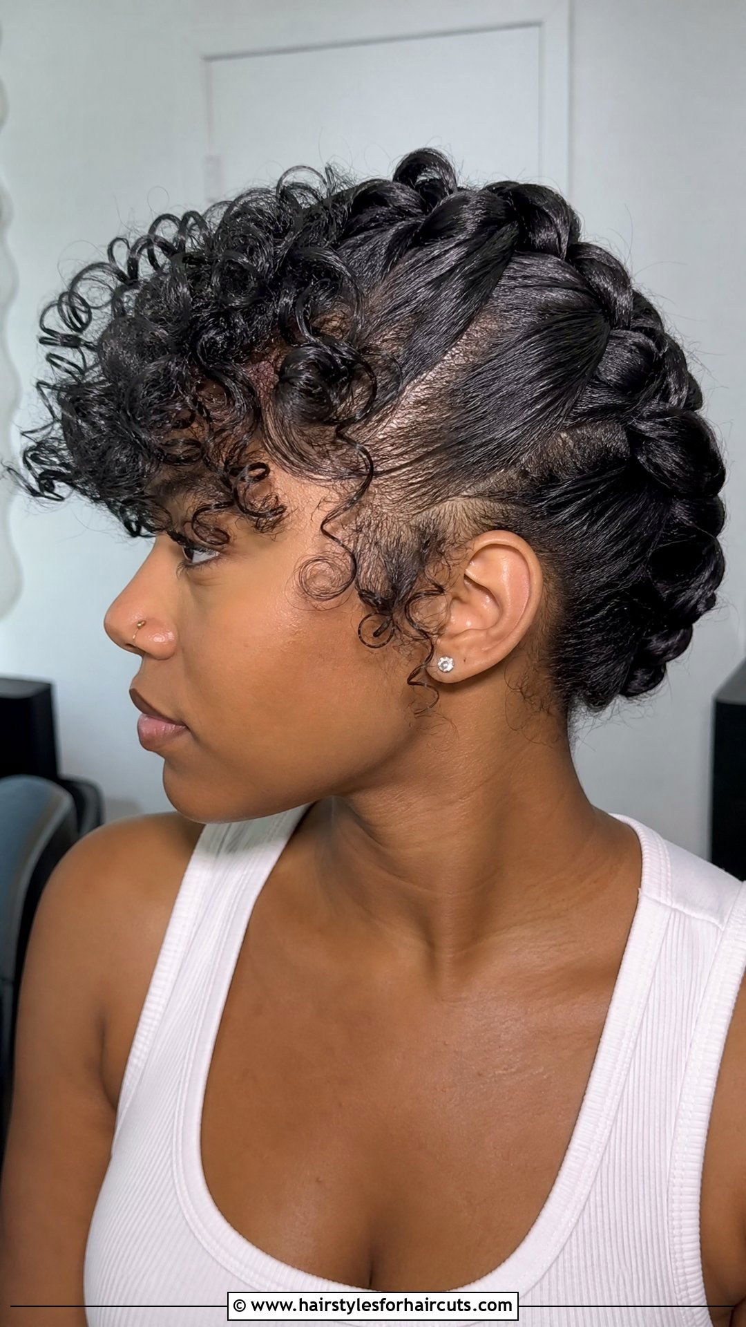 French Braid Updo With Curly Bangs - 25 french braid updo hairstyles for black hair - 25 french braid updo hairstyles for black hair