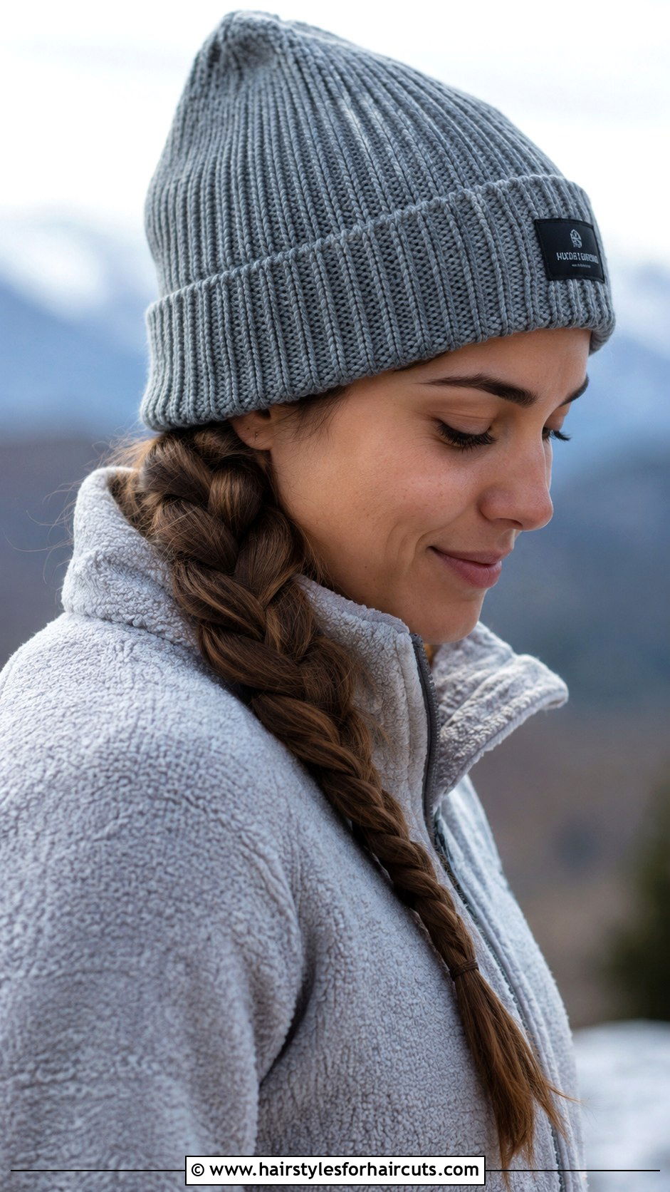 French Braid With Knit Hat - 25 hat hairstyles - 25 hat hairstyles