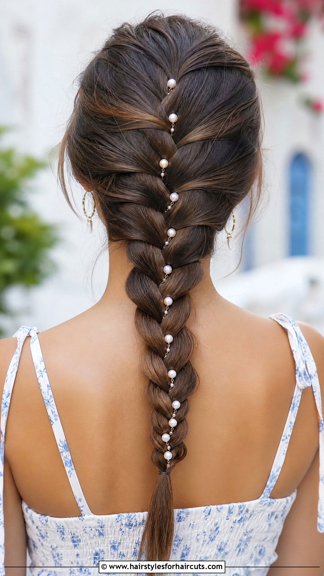 French Braid With Pearl Accessories - 25 hairstyles with pearls - 25 hairstyles with pearls